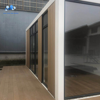 Moderne module préfabriqués pliage maisons préfabriquées panneaux sandwich en laine de roche de construction conteneur d'expédition maison d'été avec le caca