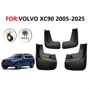 แผ่นกันโคลนสำหรับ Volvo XC90 ปี 2016-2024 สีดำ ทำจากพลาสติก ป้องกันโคลนและเศษวัสดุสำหรับรถยนต์ - Product Image 5
