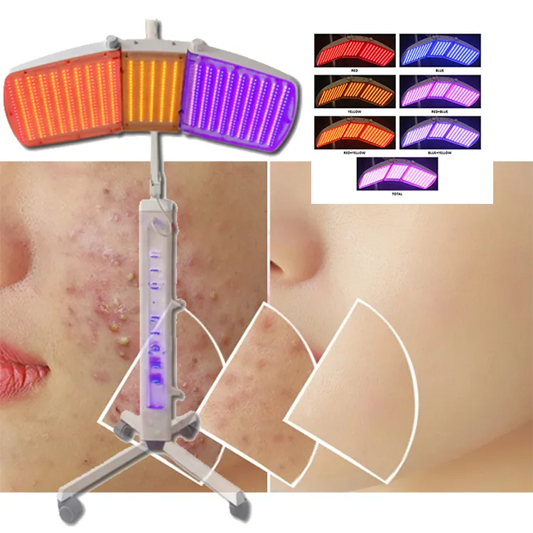 Svatar rosso blu giallo viola 7 colori per la rimozione dell'acne macchina per il trattamento dell'acne Pdt Led Photon Light Skin Therapy Machine