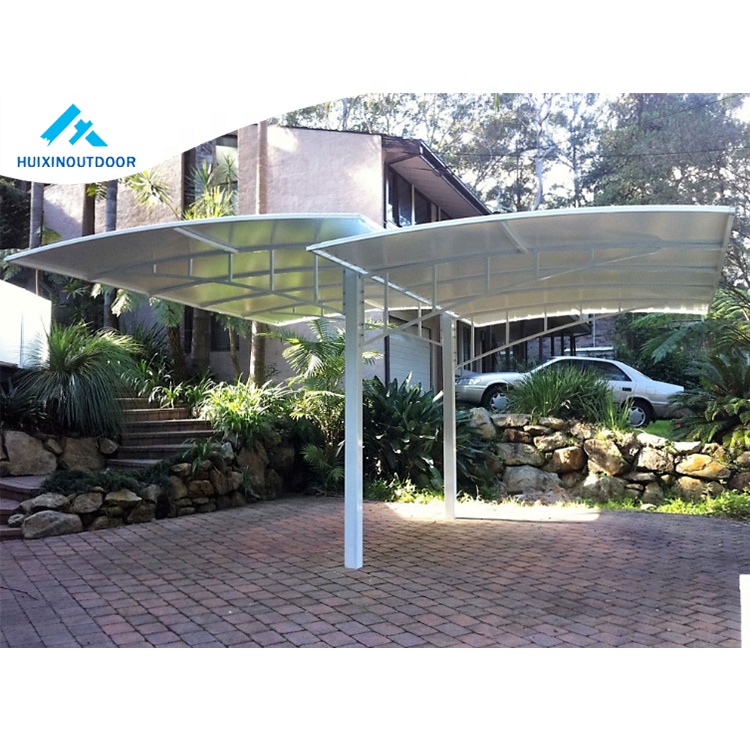 2 Auto Aluminium Polycarbonaat Cantilever Prijs Canada Metalen Frame Deel Hout Tweedehands Carport Voor Verkoop