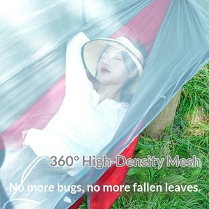 Hamaca con Mosquitero - Juego de Hamaca Portátil con Soporte, Hamaca de Camping de Nailon Impermeable para Adultos - Product Image 3