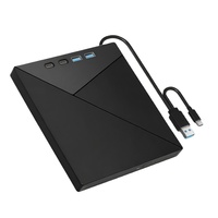 Nuevo HUB 7 en 1 con Unidad Óptica Externa USB 3.0 Tipo-C, Lector/Grabador de CD/DVD para Laptop y PC de Escritorio