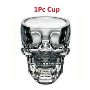Juego de copas de vino de <span class=keywords><strong>calavera</strong></span> de cuarzo transparente, <span class=keywords><strong>cristal</strong></span> de 75ml, para fiesta, 4 unidades - Product Image 5