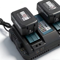 Kit perceuse sans fil 18V, perceuse-visseuse à chocs sans balais, kit combiné compatible avec les batteries, ensemble complet avec 2 batteries et chargeur double