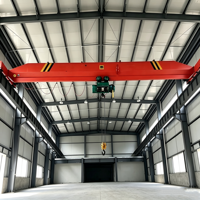 Pont roulant monopoutre à suspension latérale à faible hauteur de levage de type LDP, 15 tonnes, avec palan électrique contrôlé par PLC et moteur, à vendre