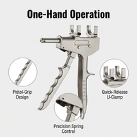 Kit de Prensado de Tuberías PEX IVA Industrial OEM de Acero Aleado, Herramienta Mecánica Deslizante y Expansora con Cortador y 3 Matrices