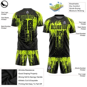 BETHERIVAL Short y Jersey Team Brasil Negro Verde Niños Barato <span class=keywords><strong>22</strong></span>/<span class=keywords><strong>23</strong></span> Fútbol Jersey Thai Calidad Premium Máquina <span class=keywords><strong>de</strong></span> impresión Jersey Fútbol - Product Image 3