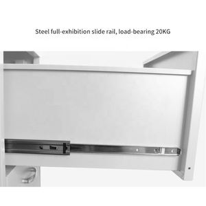 Moderno Mueble Metálico con Puerta de Malla y 3 Cajones, Gabinete de Hierro Bizoe DR-06, Mueble para el Hogar, Sala de Estar, Dormitorio, Hotel - Product Image 5