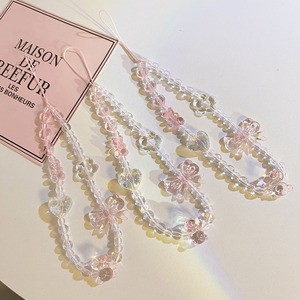 Ins rose perlé Girly coeur Bracelet mignon <span class=keywords><strong>pendentif</strong></span> <span class=keywords><strong>pour</strong></span> universel tous les modèles modèle de coque de téléphone <span class=keywords><strong>portable</strong></span> - Product Image 1