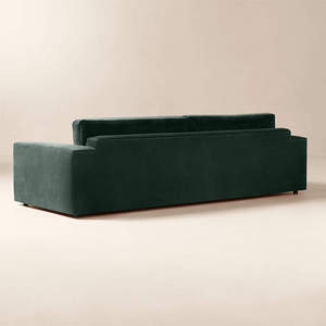 Modern European Three Seat Square <strong>Wood</strong> <strong>Frame</strong> Apartment Living Room Sectional Set Microfiber Fabric <strong>Sofa</strong> - Product Image 4