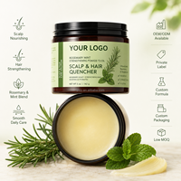Crème Capillaire Réparatrice 100% Biologique Nourrissante Effet Soie à l'Huile de Romarin et de Batana pour la Croissance des Cheveux Bouclés/Secs – Formule Concentrée