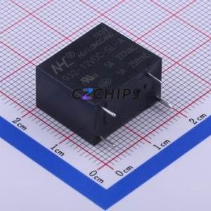 932-12VDC-SL-A 5A/0.2W Power Relay Through hole,10.2x18.3mm Relay 12V 1 Normally Open: 1A SPST-Normally Open::: 4 277V-AC/28V-DC - Product Image 1