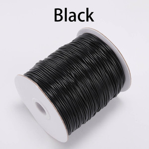 0,5mm-5mm Cuerda redonda multicolor Cuerda de poliéster de cera Venta al por mayor Negro encerado Theard para la fabricación de joyas Cordón de cera - Product Image 4