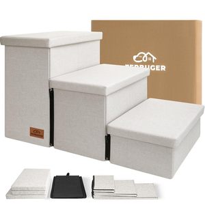Escalones <span class=keywords><strong>para</strong></span> mascotas plegables con logotipo personalizado <span class=keywords><strong>para</strong></span> <span class=keywords><strong>perros</strong></span> pequeños y gatos con caja de almacenamiento <span class=keywords><strong>Escalera</strong></span> <span class=keywords><strong>para</strong></span> <span class=keywords><strong>perros</strong></span> de 4 niveles - Product Image 4