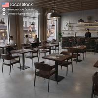 Banquette de style occidental pour cafés, restaurants, fast-foods, snack-bars, table de bar carrée confortable avec chaises pour pubs, hôtels, traiteurs