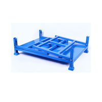 Étagère empilable en métal, étagère à palettes en acier robuste pour entrepôt, capacité de 1000 kg, 4 niveaux, pliable, pour stockage en usine