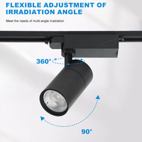 LOSO Factory Direct Intérieur Bureau Magasin Blanc Noir Aluminium 10W 20W 30W 40W Plafonnier LED encastré sur rail