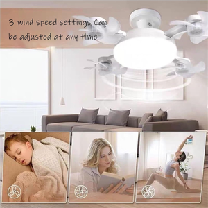 <span class=keywords><strong>Ventilador</strong></span> <span class=keywords><strong>de</strong></span> <span class=keywords><strong>Techo</strong></span> <span class=keywords><strong>Plegable</strong></span> 2 en 1 con Luz LED, Control Remoto, Temperaturas Ajustables y 3 Velocidades <span class=keywords><strong>de</strong></span> Viento - Product Image 3