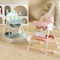 Chaises hautes souples pour bébé, chaises hautes pliantes en plastique de haute qualité pour l'alimentation des bébés