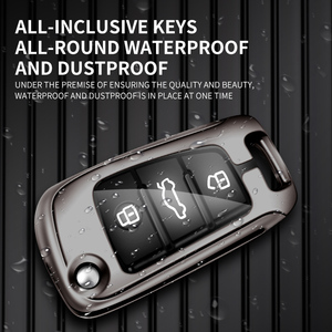 Étui de protection pour <span class=keywords><strong>clé</strong></span> de voiture en alliage de zinc et cuir avec logo pour <span class=keywords><strong>Audi</strong></span> A1 <span class=keywords><strong>A3</strong></span> A4 A5 A6 A7 Q3 Q5 Q7 B6 B7 B8 <span class=keywords><strong>8P</strong></span> 8V 8L C5 C6 TT RS – Accessoires intelligents - Product Image 6