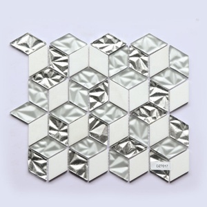<span class=keywords><strong>Carreaux</strong></span> de mosaïque <span class=keywords><strong>hexagonaux</strong></span> brillants en verre 300x300mm pour salle de bain, salon, <span class=keywords><strong>parquet</strong></span> européen, plus de 5 ans - Product Image 4