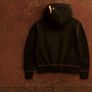 <span class=keywords><strong>Sweat</strong></span> à <span class=keywords><strong>capuche</strong></span> entièrement zippé personnalisable OEM ODM avec broderie culture arabe, streetwear - Product Image 4