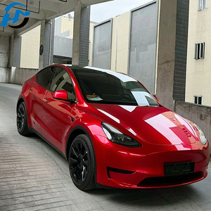 Vente en gros d'autocollants pour voiture en PET TPU moulé Foshan d'usine Super Glossy Metallic Soul Red Car Wrap Vinyl 1. 52X1.8 M/5X60FT One Full Roll - Product Image 1