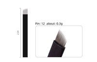 Aiguille de maquillage permanente des sourcils vente chaude à la main ligne de tatouage des sourcils pièce d'aiguille lame à lèvres demi lancer couteau à sourcils