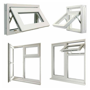 Système de fenêtre d'auvent inclinable et tournant UPVC/PVC pour la décoration de bâtiments d'autres fenêtres peu coûteuses - Product Image 2