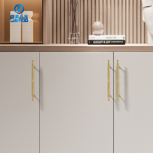 Jiehao Brass Cabinet Door <b>Handles</b> Bar Shape Brushed Finish Durable For Cabinet - Product Image 3