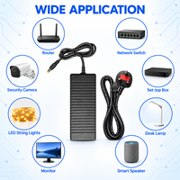 Adaptateur secteur de bureau 75W 15V 5A avec prise UK, conforme RoHS, pour machine de karaoké et commutateur PoE, vente en gros sur mesure