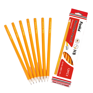 Foska Papeterie 7 ''Jaune HB Lapiz <span class=keywords><strong>Crayon</strong></span> Aiguisé Hexagonal En Bois <span class=keywords><strong>Crayon</strong></span> De Charbon De Bois - Product Image 1