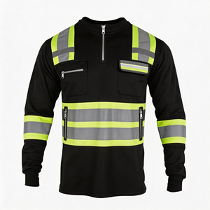 High Visibility Waterproof Reflective Safety Bomber Jacket for Road Work with Customizable Logo - Product Image 1