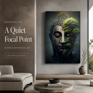 Arte de Pared con Diseño de Buda Natural, Tres Diseños de Bosques, Impresión en Lienzo, Decoración para Spa, Hogar, Sala de Estar, Estudio de Yoga - Product Image 2