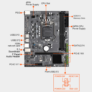 P55 LGA 1156 Bo mạch chủ Set combo Kit với Xeon x3440 lga1156 CPU hỗ trợ Dual Channel <span class=keywords><strong>DDR3</strong></span> Máy tính để bàn RAM lên đến 8GB - Product Image 3