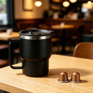 Nouvelle tasse carrée mignonne de 14 oz en acier inoxydable à <span class=keywords><strong>double</strong></span> paroi isolée sous vide pour enfants avec poignée et paille, logo et couleur personnalisables - Product Image 5