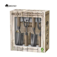 Petite trousse d'outils de jardinage d'usine OEM truelle en métal râteau à 5 dents pelleteuse et binette outils à main de jardinage pour grossiste