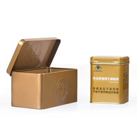 Boîtes à thé personnalisées de qualité alimentaire de haute qualité paquet grande boîte carrée en métal pour café boîte à thé avec couvercles à charnière