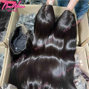 Las Mejores Pelucas Largas y Lisas de Cabello Humano Virgen con Encaje Frontal Transparente HD, Sin Pegamento, Doble Trama, de Alto Rendimiento, Hechas en India - Product Image 5