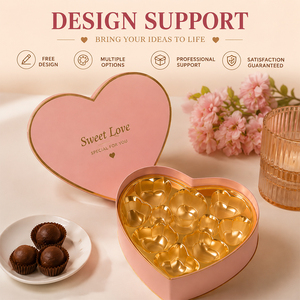 <span class=keywords><strong>Caja</strong></span> <span class=keywords><strong>de</strong></span> Embalaje <span class=keywords><strong>de</strong></span> Chocolate <span class=keywords><strong>en</strong></span> <span class=keywords><strong>Forma</strong></span> <span class=keywords><strong>de</strong></span> <span class=keywords><strong>Corazón</strong></span> Vacía, Chocolate, Trufas <span class=keywords><strong>de</strong></span> Chocolate - Product Image 4