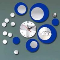 Horloge Murale Pendule DIY en Acrylique Miroir, Grande Horloge Décorative à Quartz Suspendue avec Affichage à Aiguilles, Décoration de Maison
