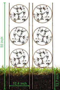 Échantillon gratuit Ensemble de 2 anneaux avec fleur murale extensible œillets en fil de saule pour <span class=keywords><strong>garage</strong></span> artificiel - Product Image 2