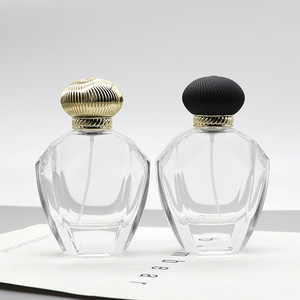 Vente en gros de flacons de parfum rechargeables en verre en forme d'éventail de 80 ml, flacons cosmétiques vides anti-fuite - Product Image 2