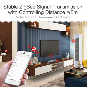 Télécommande universelle infrarouge intelligente Tuya ZigBee pour maison intelligente, compatible avec climatiseur, téléviseur, lecteur DVD, fonctionne avec Alexa et Google Home - Product Image 6