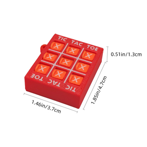 Portachiavi Tic Tac Toe Stampato in 3D, Mini Gioco da Tavolo Portatile, Giocattolo Antistress, Ciondolo per Zaino, Regalo - Product Image 2