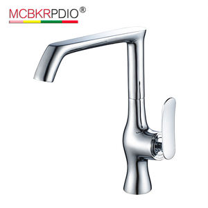 Torneira-grifo macizo de latón cromado para cocina, grifería de fregadero de agua fría y caliente - Product Image 1