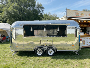 Mini remorque de food truck en acier inoxydable et fibre de verre avec cuisine complète pour pizzas, fast-food, glaces et frites - Résistante à la rouille - Product Image 5