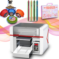 Terbaru mini A3 UV flatbed printer UV printer cetakan AB lem pena pernis casing ponsel folder UV DTF printer