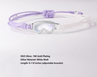 Bracelet en argent S925 Ski Goggle, un favori des passionnés de ski, des trendsetters et des stations de ski populaires, un excellent choix de cadeau