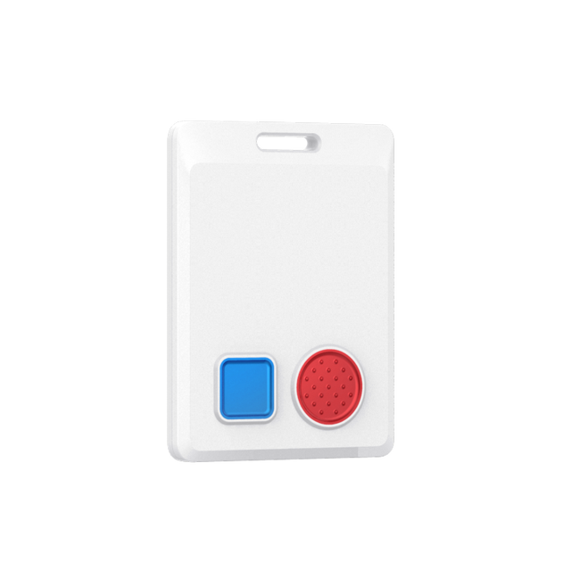OEM Manufacturer Long Range MQTT IP65 Waterproof SOS Wearable Dual Panic Button Card Beacon for 5.0 3-Year Battery Life